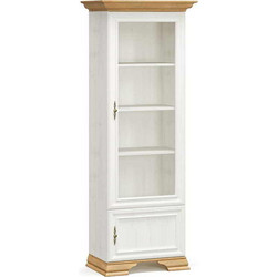 Βιτρίνα Jaden pakoworld golden oak-λευκό antique 70,5x43x197,5εκ