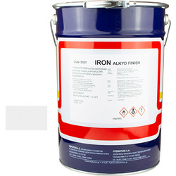 Hydroton Iron Alkyd Finish Βερνικόχρωμα Μετάλλου Λευκό Ral-9003 Ματ 20lt
