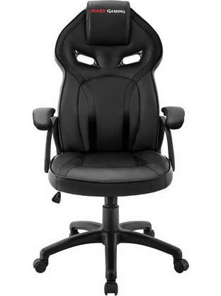 Mars Gaming Καρέκλα Gaming Δερματίνης Μαύρη MGC118BK