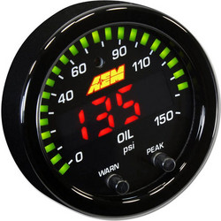 AEM X-Series 150 PSI / 10 BAR Oil Pressure Gauge