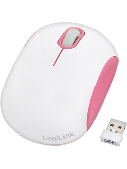 Logilink ID0083 Ασύρματο Mini Ποντίκι White Pink