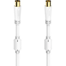 Hama Καλώδιο Κεραίας Coax Male to Coax Female 10m White 205250