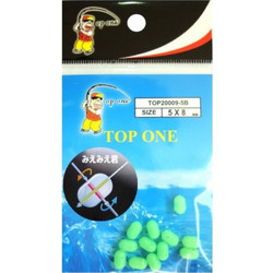 Top One Χάντρες Σταυρός Οβάλ Φωσφόρου 4x6.5 mm