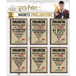 Harry Potter Set Of 6 Proclamations Magnets - DO5005