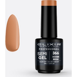 Elixir Semigel 366 Ocher Beige Ημιμόνιμο Βερνίκι Νυχιών 15ml