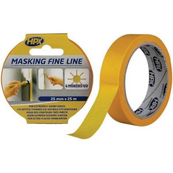 HPX Χαρτοταινία Κίτρινη 25mm x 25m 1τμχ 252501122