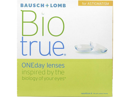 Bausch & Lomb Biotrue Ημερήσιοι Φακοί Επαφής Αστιγματικοί Υδρογέλης με Φίλτρο UV 90τμχ