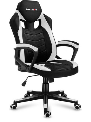 Huzaro Force 2.5 Καρέκλα Gaming Δερματίνης Μαύρη Λευκή