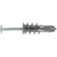Ούπα Γυψοσανίδας / Βύσμα Αγκύρωσης 12x38mm με Βίδα DRIVA 565806 Πλαστικό 100τμχ