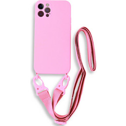 Bodycell Color Strap Back Cover Pink (iPhone 13 Pro)