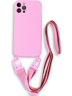 Bodycell Color Strap Back Cover Pink (iPhone 13 Pro)