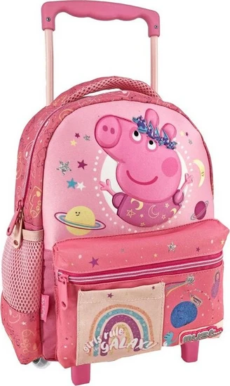 Σχολική τσάντα Must Peppa Pig Girls Rule Galaxy Σχολική Τσάντα Τρόλεϊ Νηπιαγωγείου Ροζ 482698