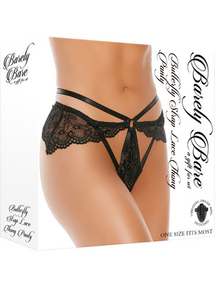 Κιλοτάκι Butterfly Strap Lace Thong Panty (Μαύρο)