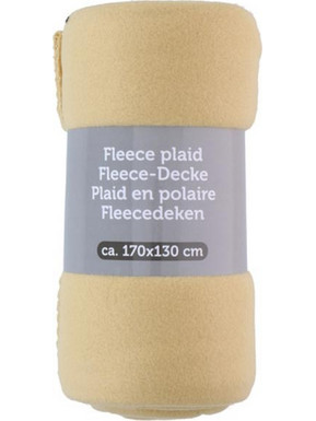 Κουβέρτα Fleece Ριχτάρι Καναπέ με μαλακή υφή, 170x130 cm Άμμος - Aria Trade