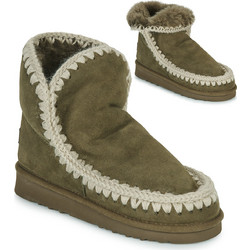 Mou Γυναικεία Μποτάκια Suede Μπεζ με Γούνα FW101001A-CAM