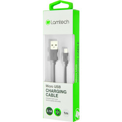 Lamtech Regular USB 2.0 to micro USB Cable Μαύρο 1m (LAM439874)