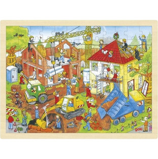 Παιδικό Puzzle Goki Ξύλινο Εργοτάξιο 96 Κομμάτια