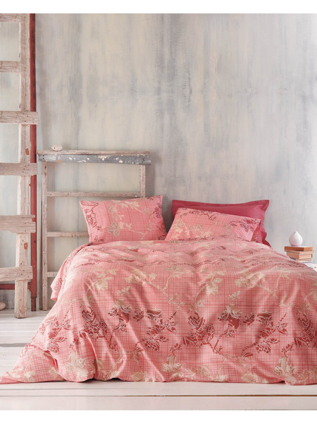 Σετ παπλωματοθήκη μονή (160X250) DOCA PINK, RYTHMOS HOME