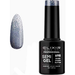 Elixir Semigel 698 Glitter Ημιμόνιμο Βερνίκι Νυχιών 5ml