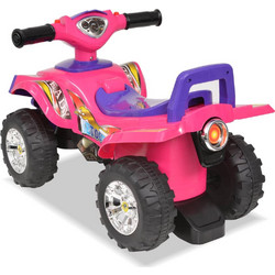 vidaXL ATV Ηλεκτροκίνητη Παιδική Γουρούνα 1.5V Μωβ Ροζ