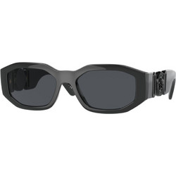 Versace VE4361 5360/87 Γυναικεία Γυαλιά Ηλίου Ορθογώνια Κοκάλινα Μαύρα με Μαύρο Polarized Φακό