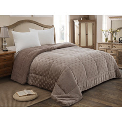 Dimcol Πάπλωμα Μονό 160x240 Ανδρομάχη 315 Brown Beige