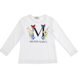 Monnalisa Παιδικό T-Shirt Μακρυμάνικο Λευκό 115602SB-5201-0099
