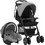 vidaXL Καρότσι Μωρού 3 σε 1 Light Grey 10389