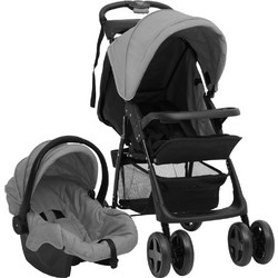 vidaXL Καρότσι Μωρού 3 σε 1 Light Grey 10389