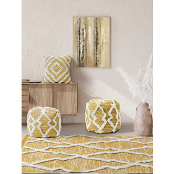 MADI Antler Χαλί Ορθογώνιο Καλοκαιρινό Βαμβακερό 130x190cm Yellow