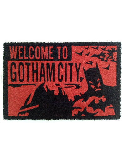 DC Comics Batman (Red - Welcome To Gotham) Doormat - GP85945