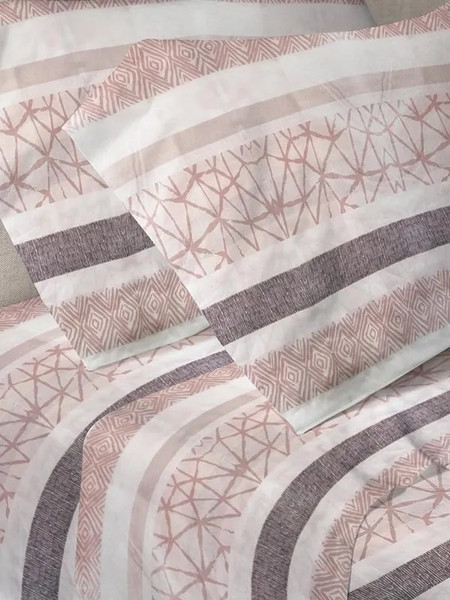 Sunshine Home Σετ Σεντόνια Υπέρδιπλα Βαμβακερά 220x250 Menta 060 Pink