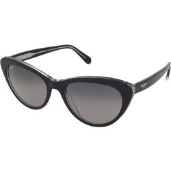 Maui Jim Kalani GS818-02X Γυναικεία Γυαλιά Ηλίου Cat Eye Κοκάλινα Μαύρα με Γκρι Degradee Φακό