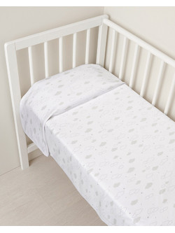 Prenatal Clouds Κουβέρτα Αγκαλιάς Βαμβακερή 75x85 Γκρι