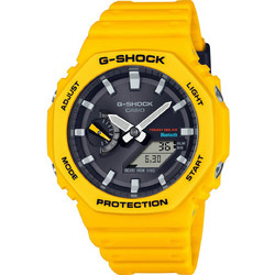 Casio G-Shock Ανδρικό Ρολόι Χρονογράφος Solar με Κίτρινο Καουτσούκ Λουράκι GA-B2100C-9AER