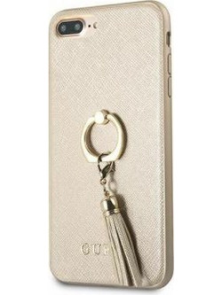 Θήκη κινητού Guess for Iphone 7 Plus/8 Plus Beige Hard Saffiano with Ring stand