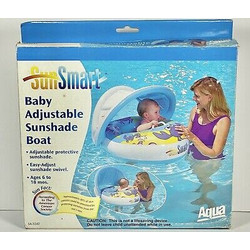 Sun Smart Baby Pool Float Canopy Inflatable Swimming Floats 6-18 Mon Sunshade 85cm