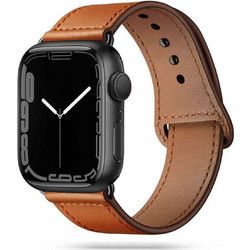 Tech-Protect LeatherFit Λουράκι Δερμάτινο Brown (Apple Watch 42 / 44 / 45mm)