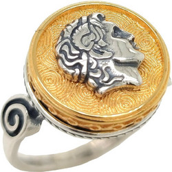 Δαχτυλίδι Anastasios Creations ασήμι 925 με το Μέγα Αλέξανδρο FD646