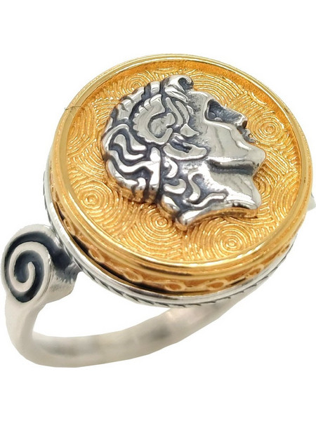 Δαχτυλίδι Anastasios Creations ασήμι 925 με το Μέγα Αλέξανδρο FD646