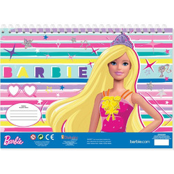 Barbie Colorful Μπλοκ Ζωγραφικής A4 40 Φύλλων με Αυτοκόλλητα 570332