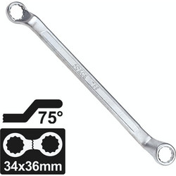 Force 7593436 Πολύγωνο Κλειδί 75 Cr-V 34x36 mm