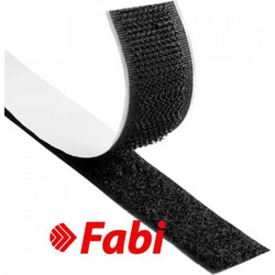 Ταινία Fabi Velcro 25mmx2m Αυτοκόλλητη Μαύρο 2τμχ