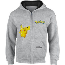 Takeposition Pikachu Παιδική Ζακέτα Φούτερ με Κουκούλα και Φερμουάρ Γκρι 812-1180-07