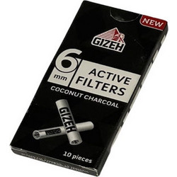 Gizeh Φιλτράκια Απλά Black Active 6mm 10x 1τμχ