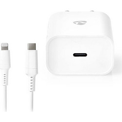 Nedis Φορτιστής με Καλώδιο Lightning με Θύρα USB-C 20W Power Delivery White