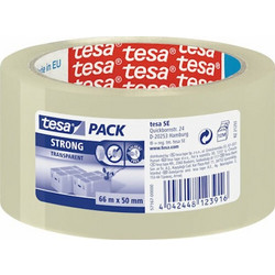 Tesa Ταινία Συσκευασίας Strong Διάφανη Αθόρυβη 50mm x 66m - (57167)