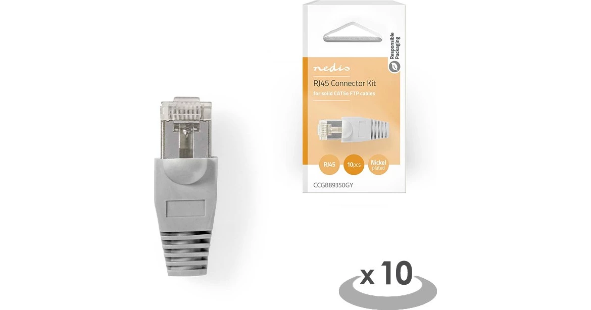 Nedis RJ45 Cat 7 FTP Male Connectors (set of 10)