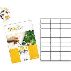 Sorex Ετικέτες Γενικής Χρήσης 70x32mm Λευκές 100 Φύλλα