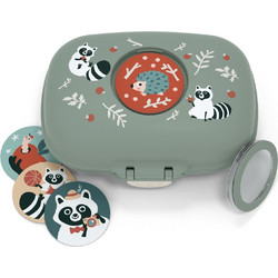 Monbento Raccoon Πλαστικό Παιδικό Δοχείο Φαγητού Πράσινο Mint 600ml